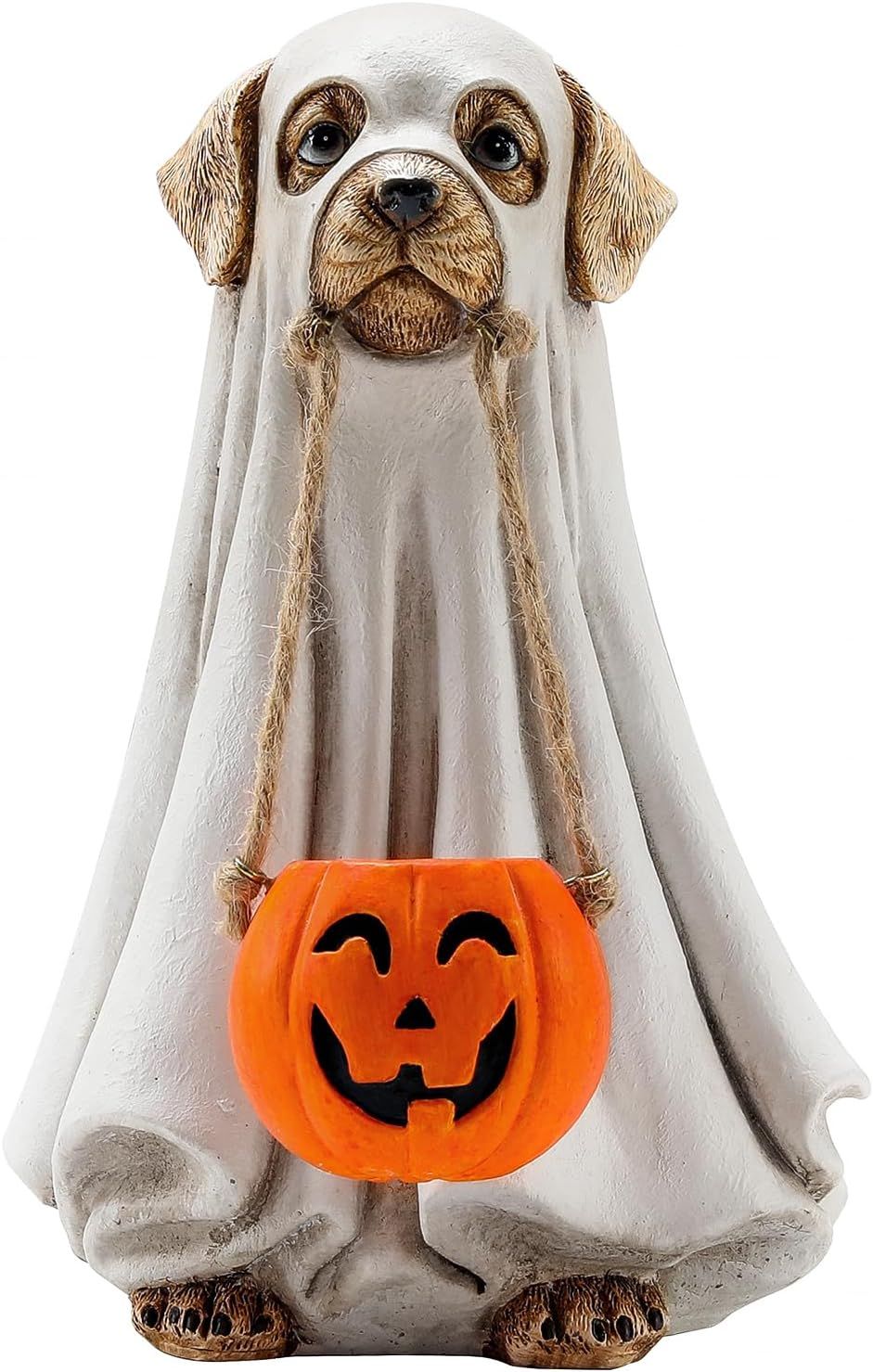 Tfro & Cile Halloween Decorations Indoor Ghost Dog Statue Holding Pumpkin Figurine Home Decor for... | Amazon (US)