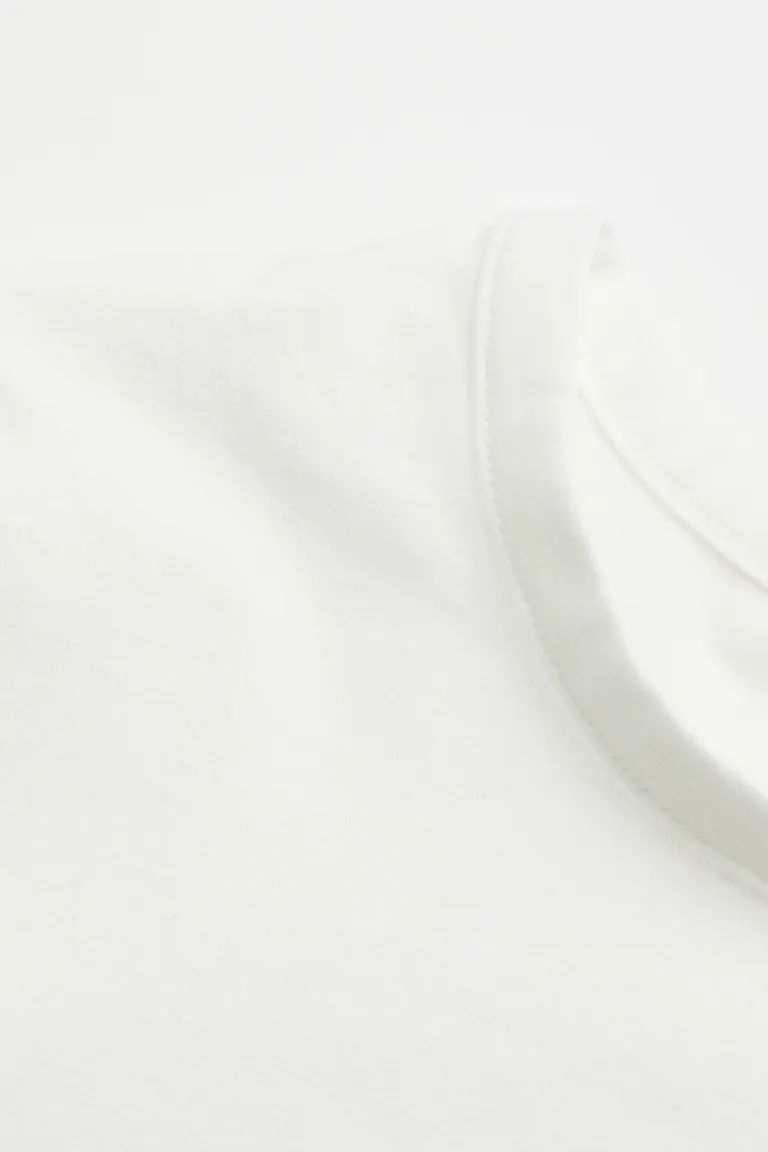 Cotton Jersey T-shirt - White - Ladies | H&M US | H&M (US + CA)