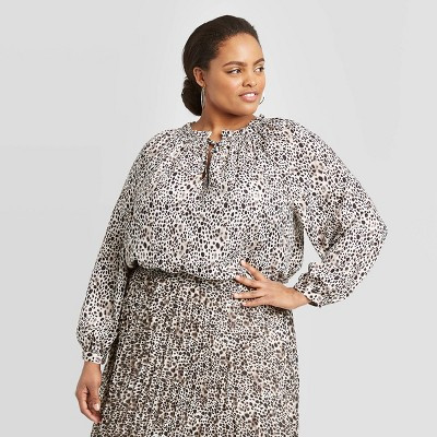 Women's Plus Size Long Sleeve V-Neck Blouse - A New Day™ | Target