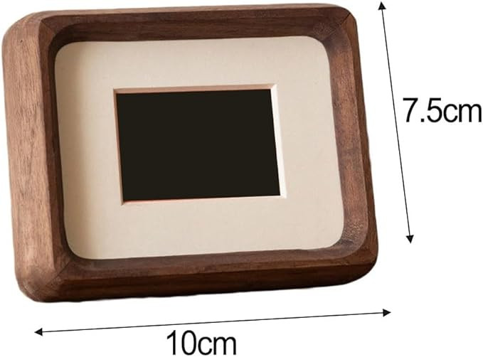 Natural Walnut Mini Photo Frame for 1x2 Inch Photos with Seamless Design and Spring Button Back f... | Amazon (UK)