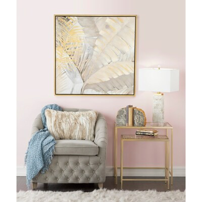 CosmoLiving by Cosmopolitan Gold Framed 39.5-in H x 39.5-in W Inspirational Painting | Lowe's