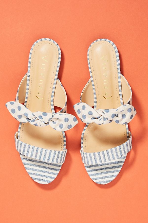 Vicenza Striped + Dotted Slide Sandals | Anthropologie (US)