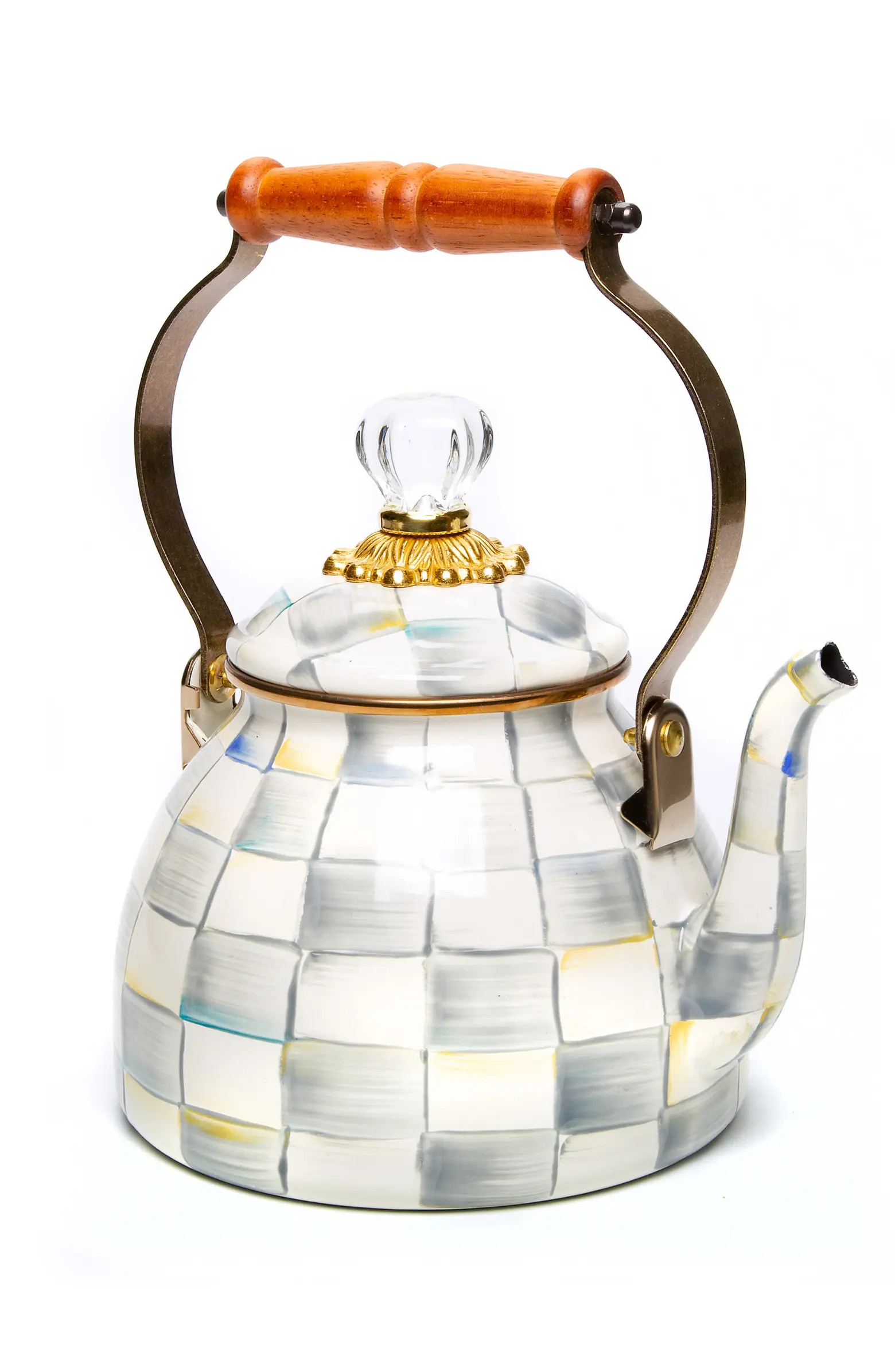 Sterling Check Enameled Steel 2-Quart Tea Kettle | Nordstrom