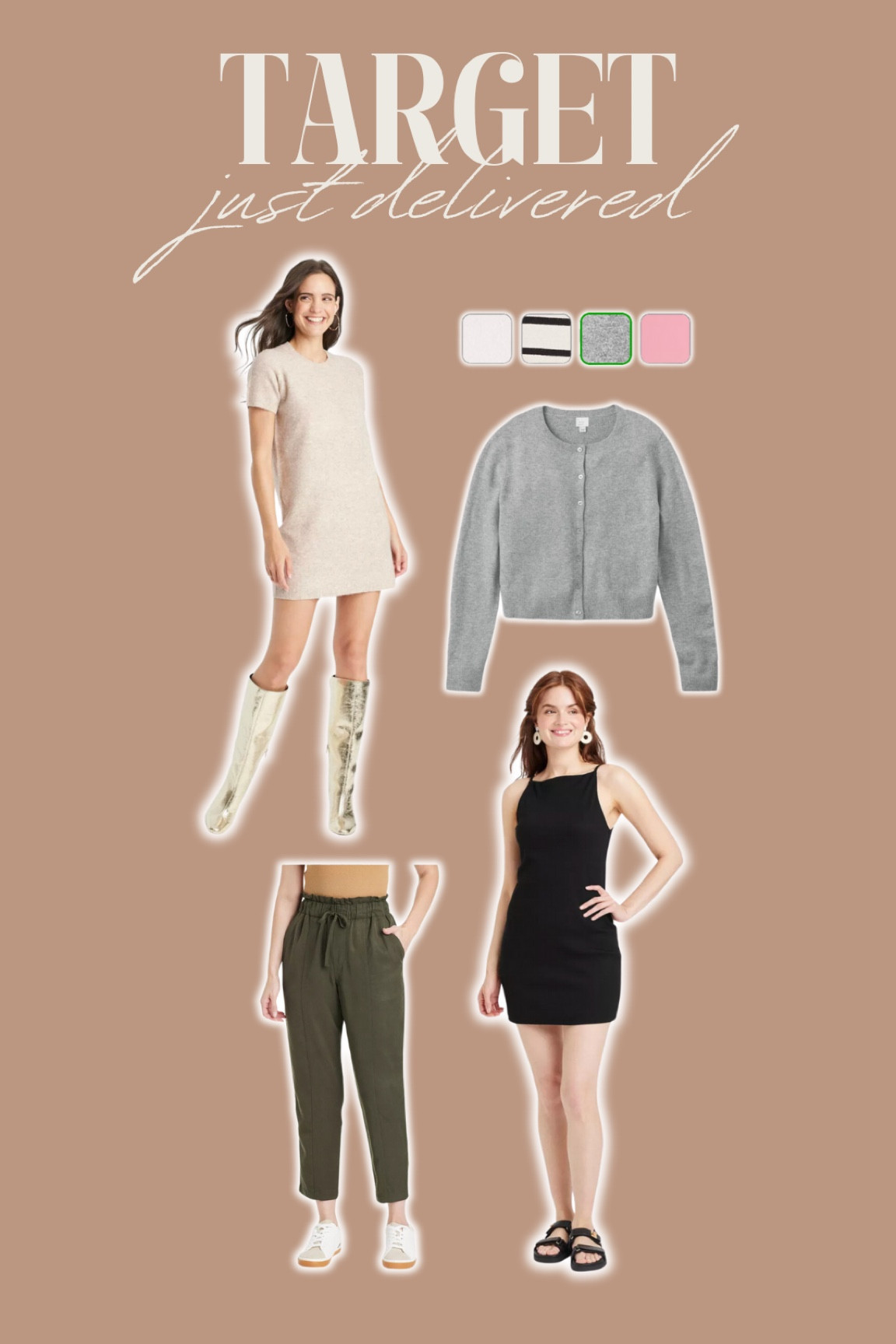 The sweater dress and gold boots combo is giving me life! Gray cardigan comes in a ton of colors and is only $20! 

Another little black dress 🖤

Ankle length pull on joggers that can be worn to the office or paired with sneakers for weekend errands. 

I ordered a Small in everything!  #

#LTKFindsUnder50 #LTKOver40 #LTKStyleTip