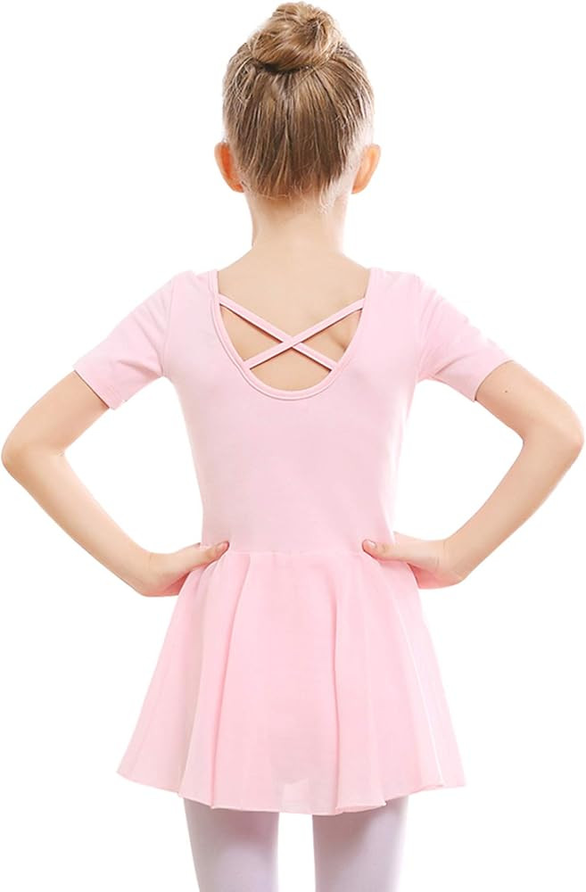 Stelle Ballet Leotards for Girls Dance Leotard with Skirt Toddler Ballet Outfit Criss-Cross Bow B... | Amazon (US)