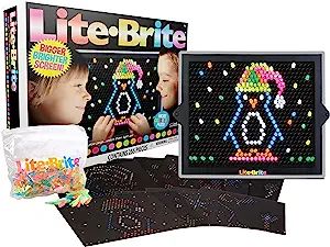 Lite-Brite Ultimate Value Retro Toy, 240 Pegs, 12 Seasonal Templates, Pouch, Gift for Girls and B... | Amazon (US)