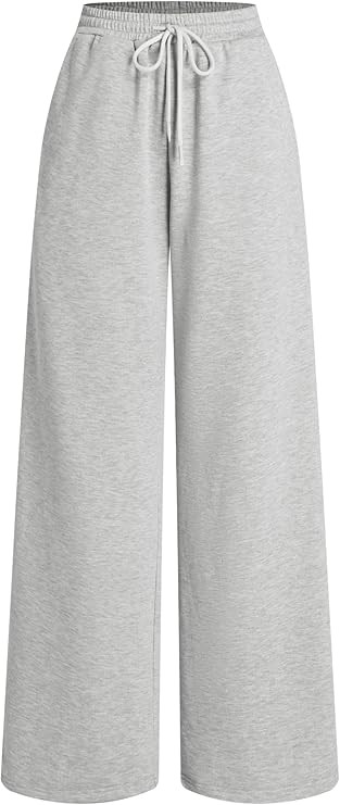 CIDER Women’s Wide Leg Sweatpants - High Waisted Straight Leg Casual Lounge Sweat Pants with Po... | Amazon (US)