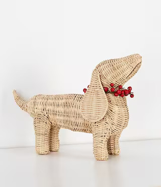 Southern Living Blue Christmas Collection Wicker Dog Decor | Dillard's | Dillard's