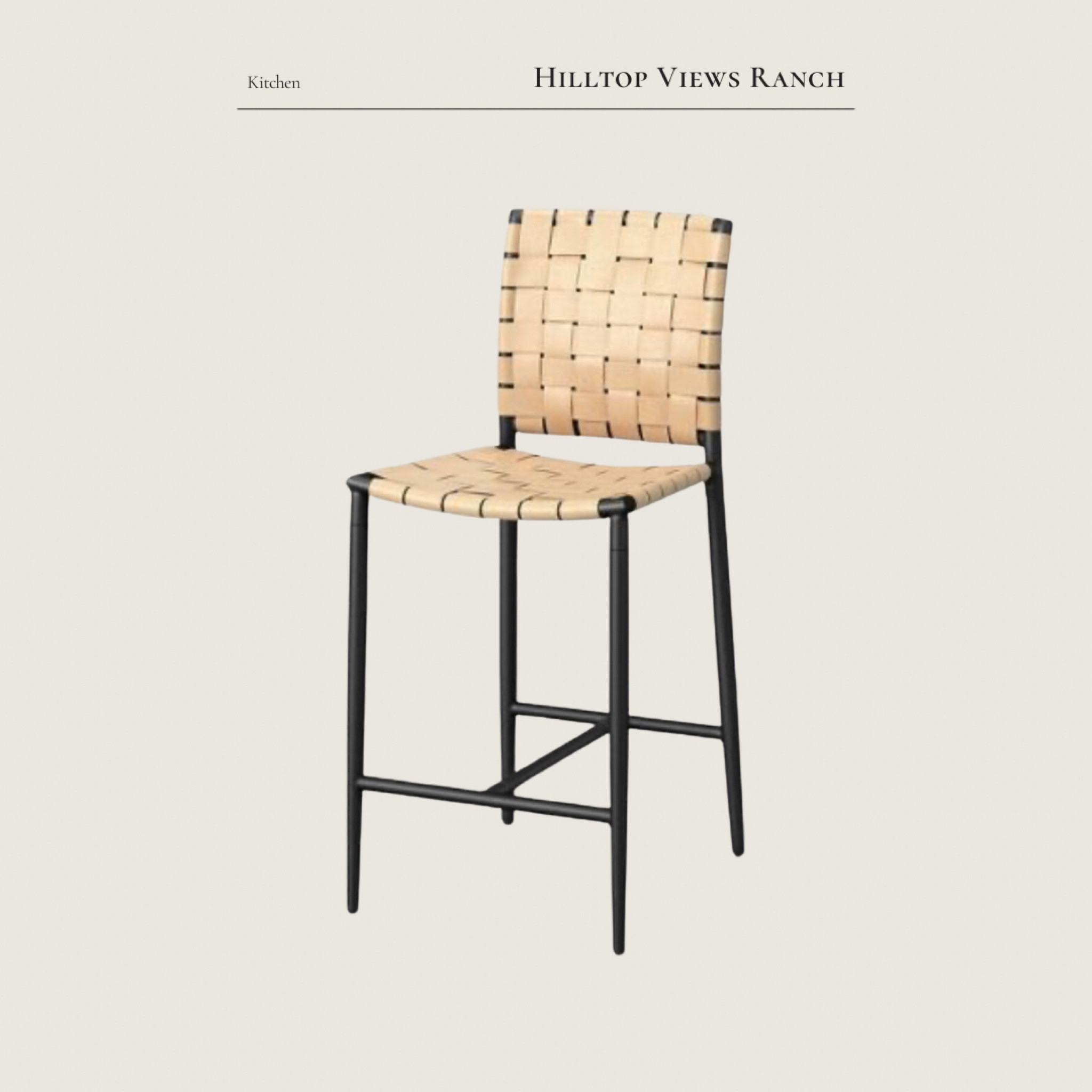 Bring a touch of delightful, distinctive seating style to your home with the Wellfleet Woven Faux Leather Metal Base Counter Height Barstool from Threshold™. This counter height barstool features a metal frame and faux-leather woven seat and back, as well as an armless silhouette to deliver both comfort and contrast. The barstool is supported by slim and straight tubular legs, accompanied by a sleek cross stretcher at the bottom for better stability and balance. This 24-inch barstool makes the perfect addition to your home workspace, kitchen or dining room.
Woven bar stool with a backed and armless silhouette, metal frame offers style and support, faux-leather woven accents and metal frame offer chic contrast, metal footrest keeps your feet from dangling, wellfleet woven faux leather metal base counter height barstool natural

#LTKhome