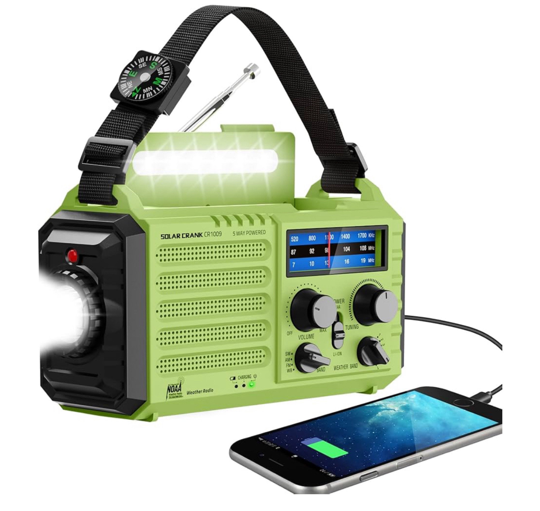 10% off 🎉

NOAA Weather Radio, Emergency Hand Crank Radio with Solar Charger, Portable Battery Operated AM FM Shortwave Radio with LED Flashlight, USB Charger, Earbud Jack, SOS Alert for Home Survival Hurricane

#LTKSaleAlert #LTKFamily