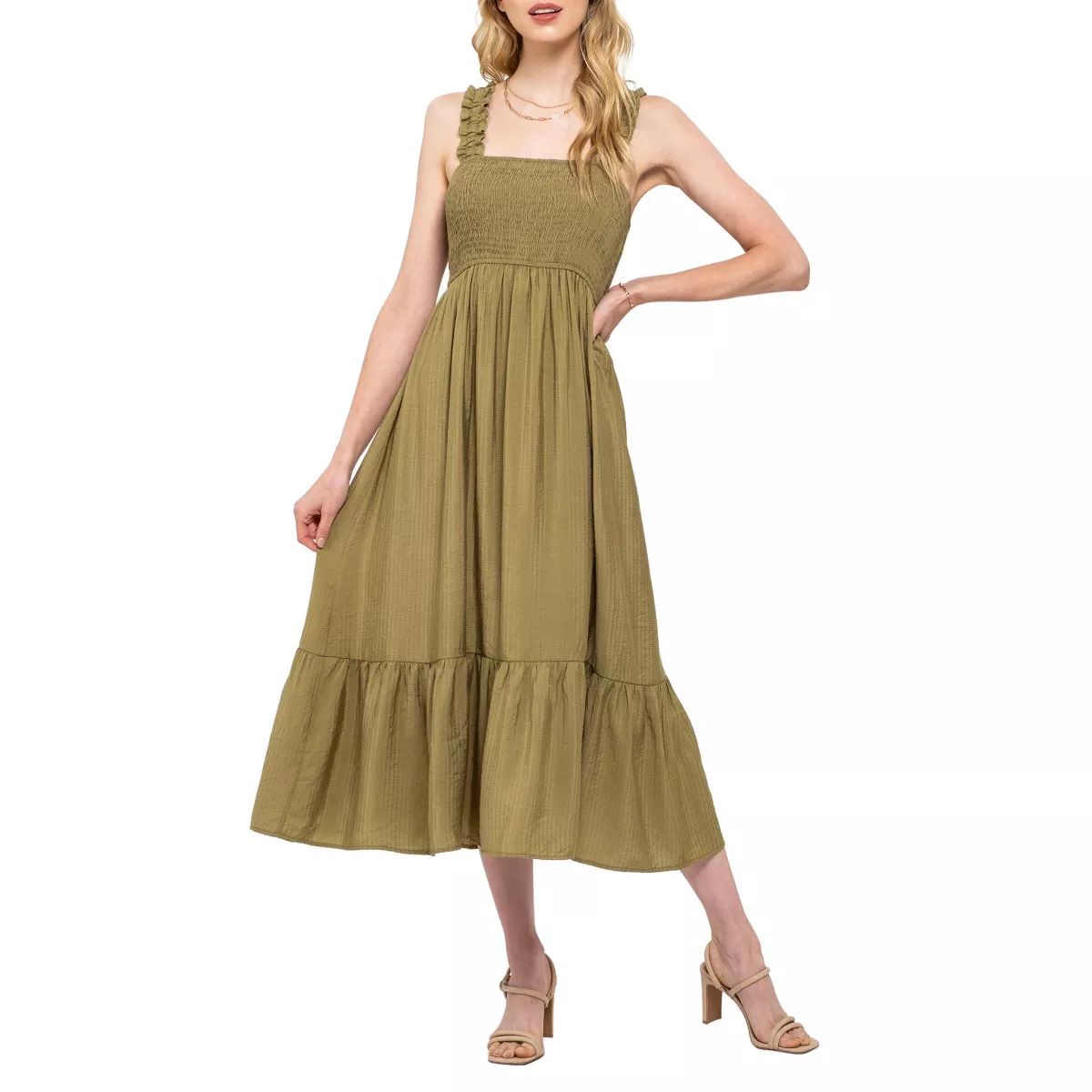 August Sky Women's Smocked Midi Dress | Target