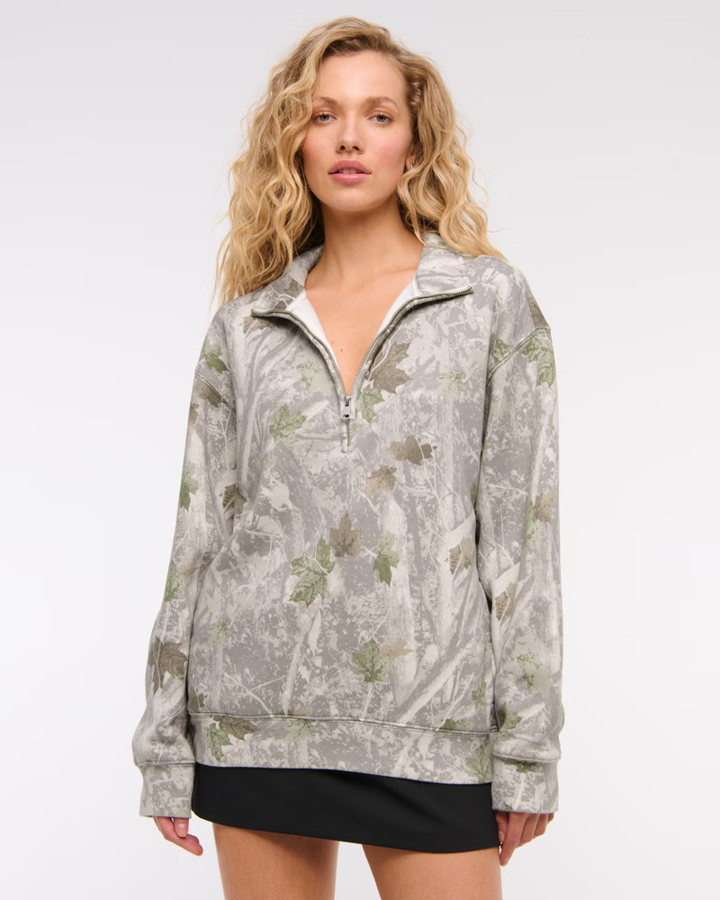Women's Vintage Sunday Half-Zip | Women's Tops | Abercrombie.com | Abercrombie & Fitch (US)