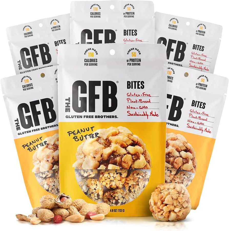 The Gluten Free Brothers Peanut Butter Bites - Gluten Free Protein Balls \u2013 Non GMO, Soy Free... | Amazon (US)