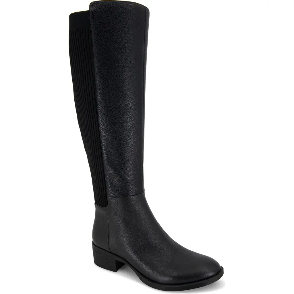 Kenneth Cole Leanna Knee High Boot in Black Leather at Nordstrom, Size 11 | Nordstrom