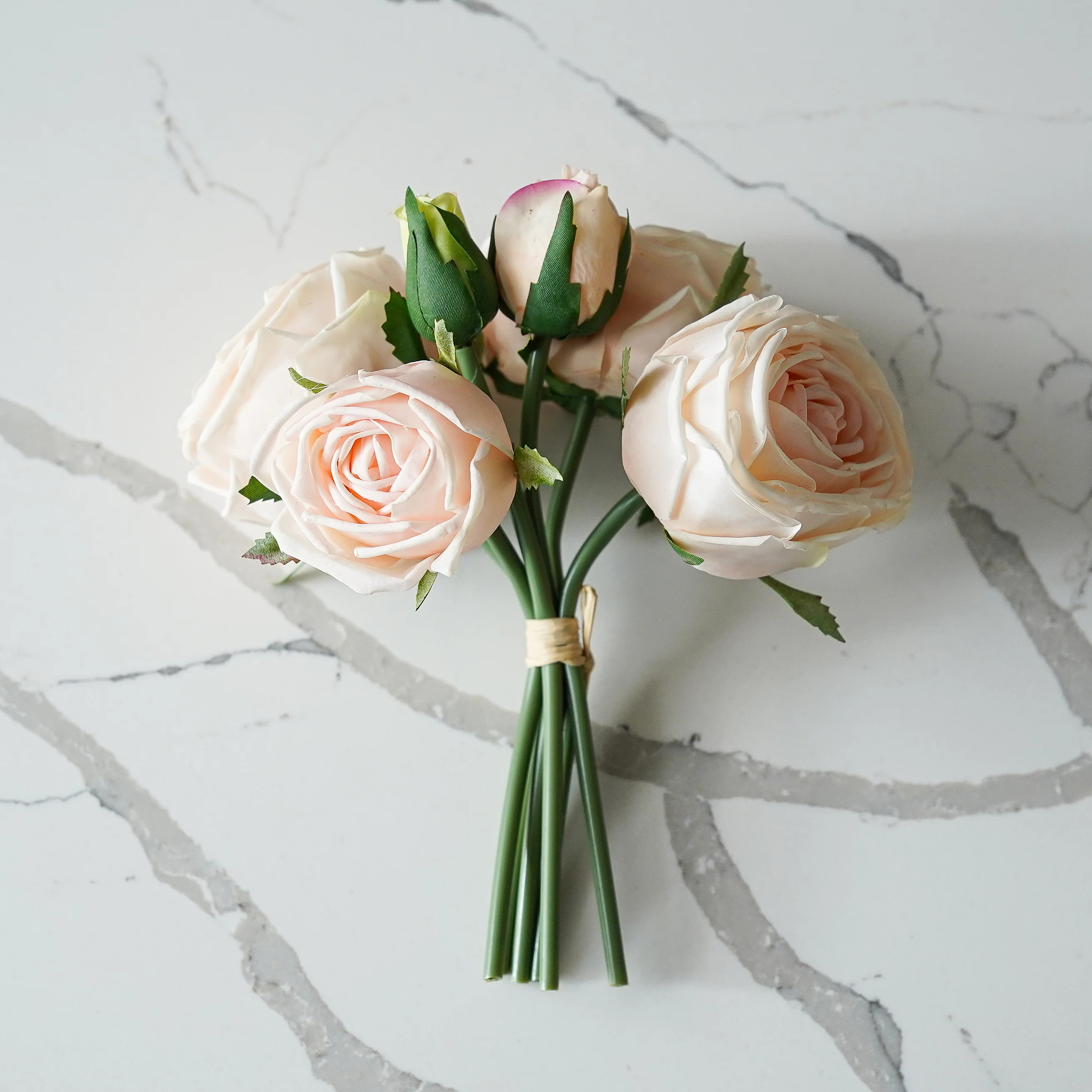 Real Touch Rose Bouquet | Champagne | MJHome