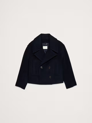 Italian Melton Wool-Blend Peacoat | Banana Republic (US)