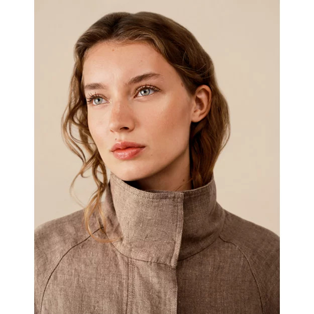 Linen Funnel Neck Jacket | Days At The Lake | The  White Company | The White Company UK & ROW