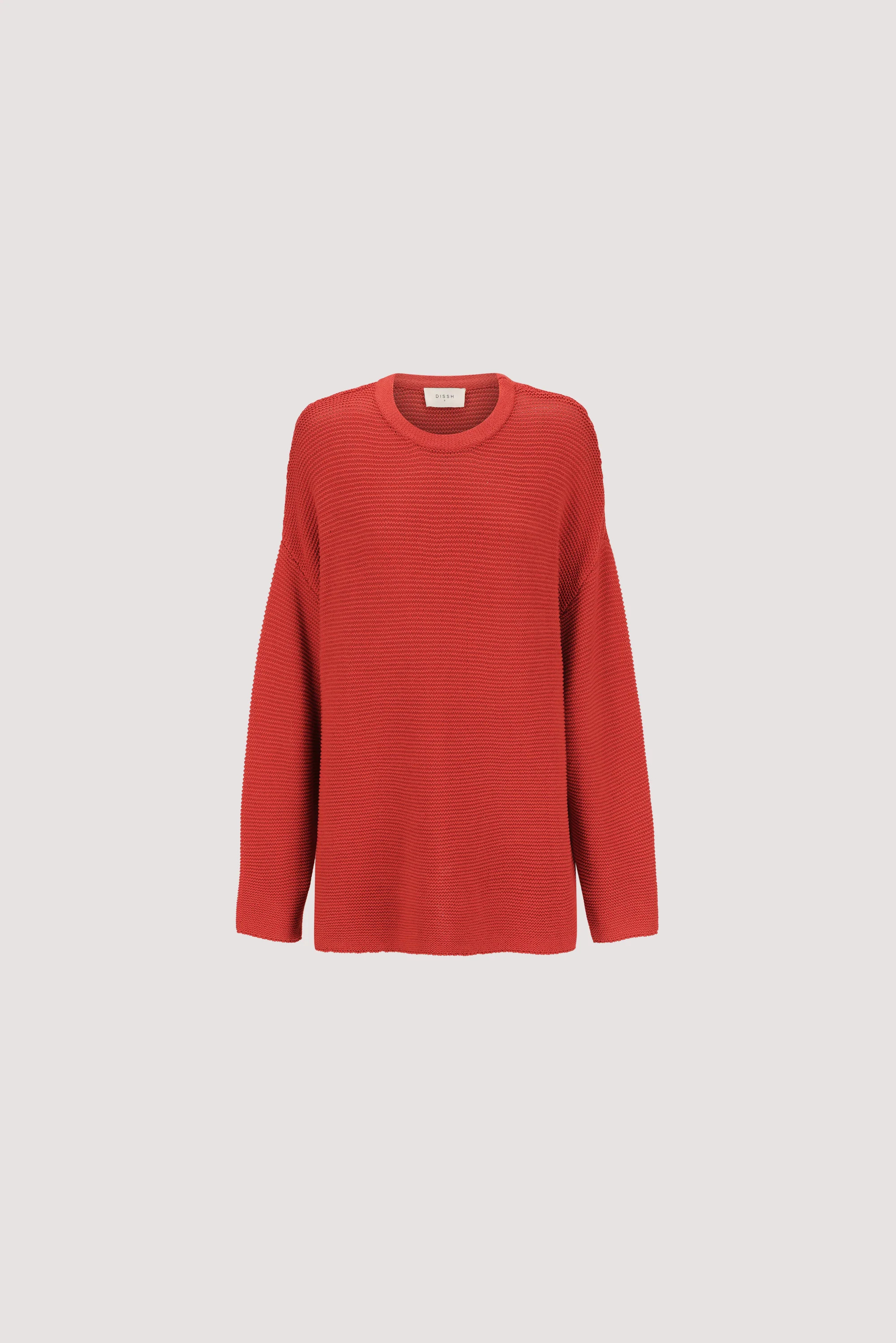 THEA BURNT RED COTTON KNIT JUMPER | DISSH