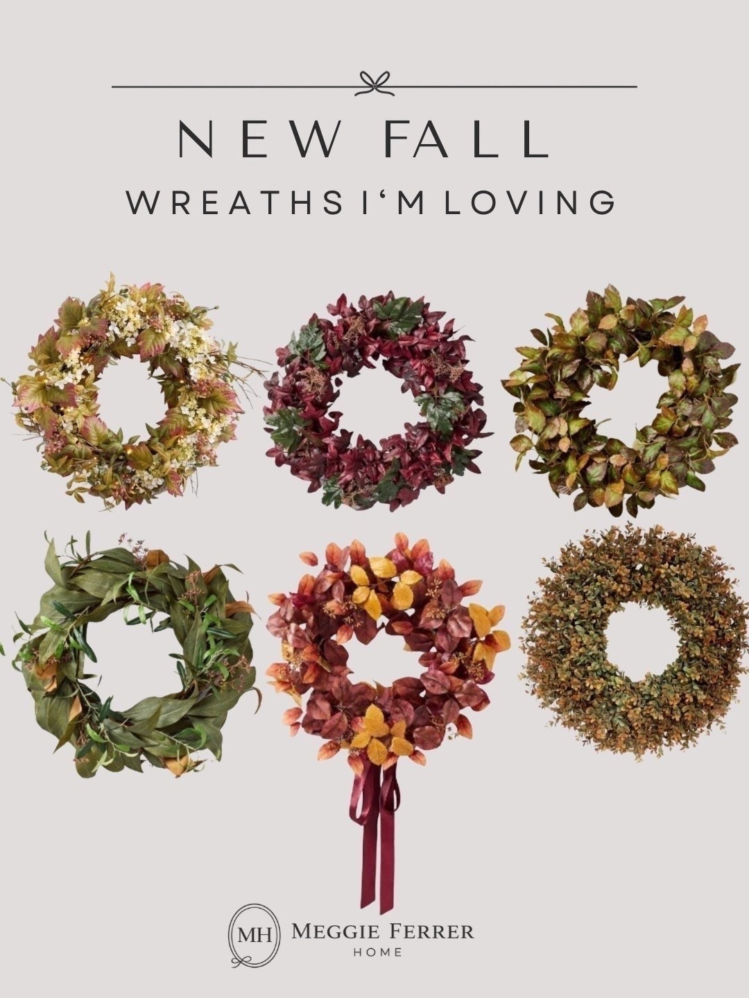 A beautiful wreath is such an easy way to bring a little fall warmth to your home. 🤎🍂

I’m loving these timeless options that add just enough seasonal charm without feeling overly decorated. They’re the kind of pieces that can carry you from the end of summer into fall and through Thanksgiving.

Simple, classic, and easy to pull out year after year. ✨

#LTKHome #LTKSeasonal #LTKmomlife