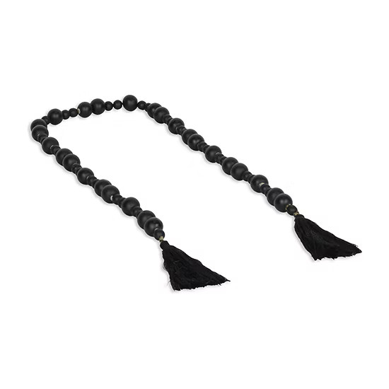 Cheungs Akaida Black Wood Bead Tassel Handmade Tabletop Decor | JCPenney