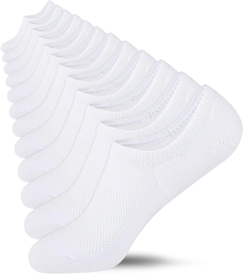Heatuff No Show Socks Womens Cotton Low Cut Non Slip Casual Socks Invisible Flat Boat Liner Socks... | Amazon (US)