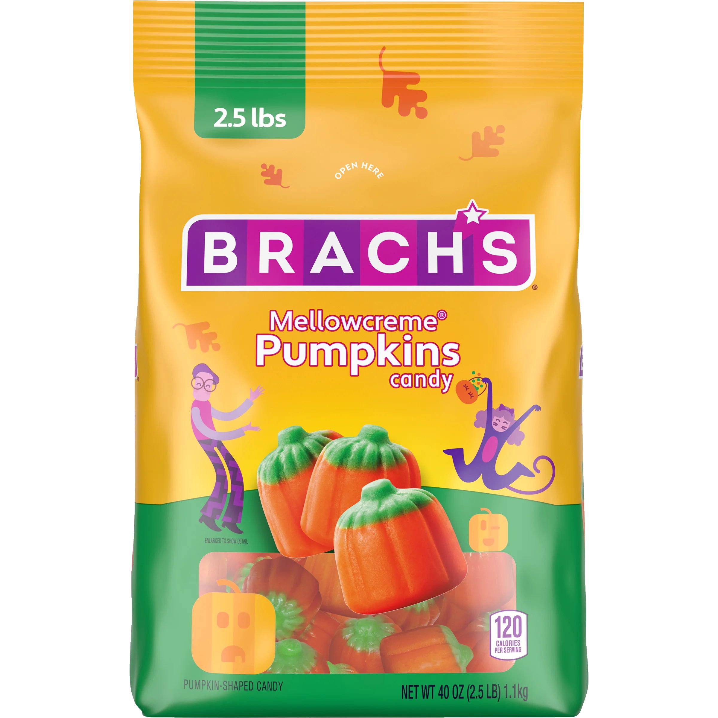 Brach's Mellowcreme Pumpkins Candy Corn, Halloween Candy, 40 oz Value Bag | Walmart (US)