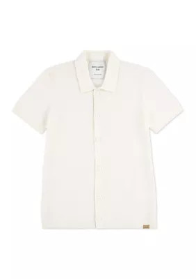 cotton short sleeve textured knit shirt | Belk