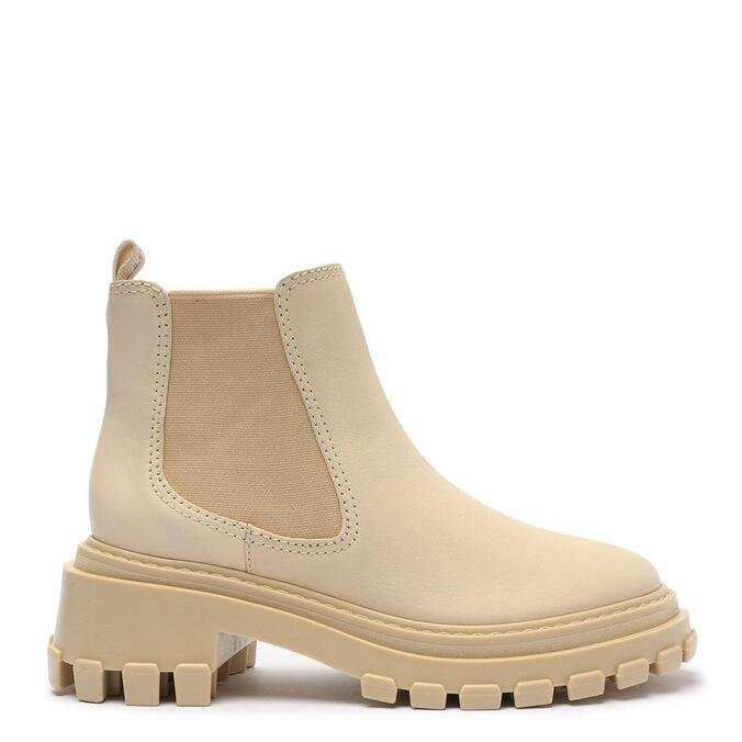 bota chelsea cano baixo salto tratorado branca | ZZ Mall (BR)