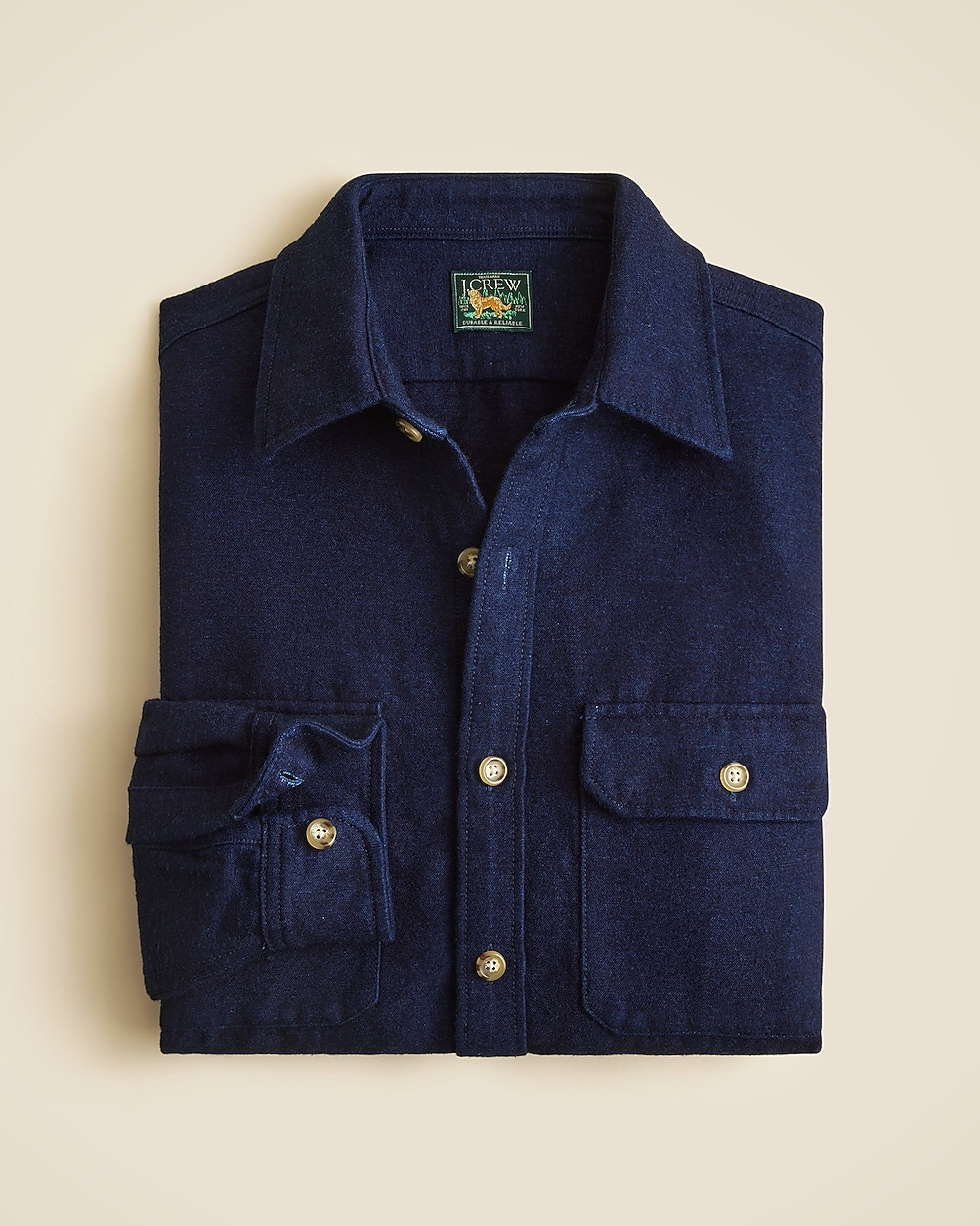 Heavyweight chamois workshirt in Japanese cotton | J. Crew US
