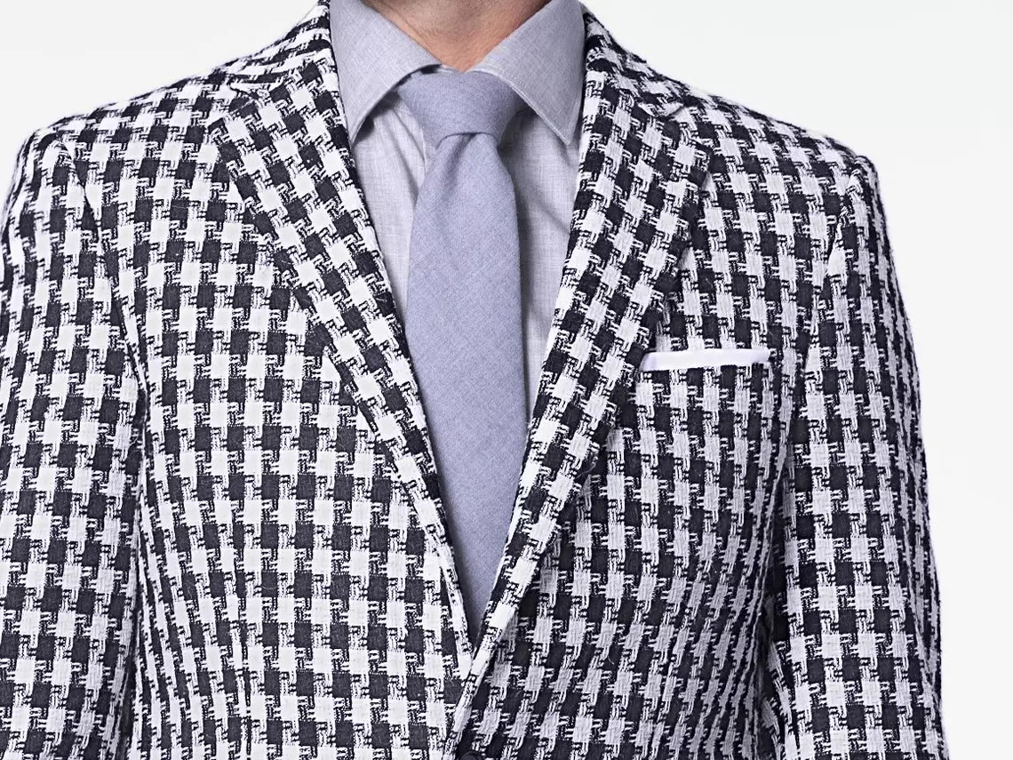 Glaston Houndstooth Black and White Suit | Indochino