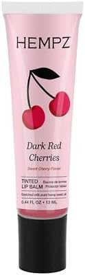 Hempz Cherry Tinted Lip Balm, hydrating gloss for dry cracked lips, Dark Red Cherries, .44 fl.oz. | Amazon (US)