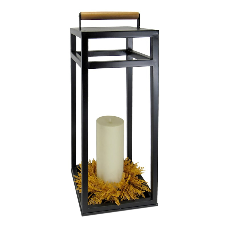 LED Metal Foliage Lantern, 28" | At Home