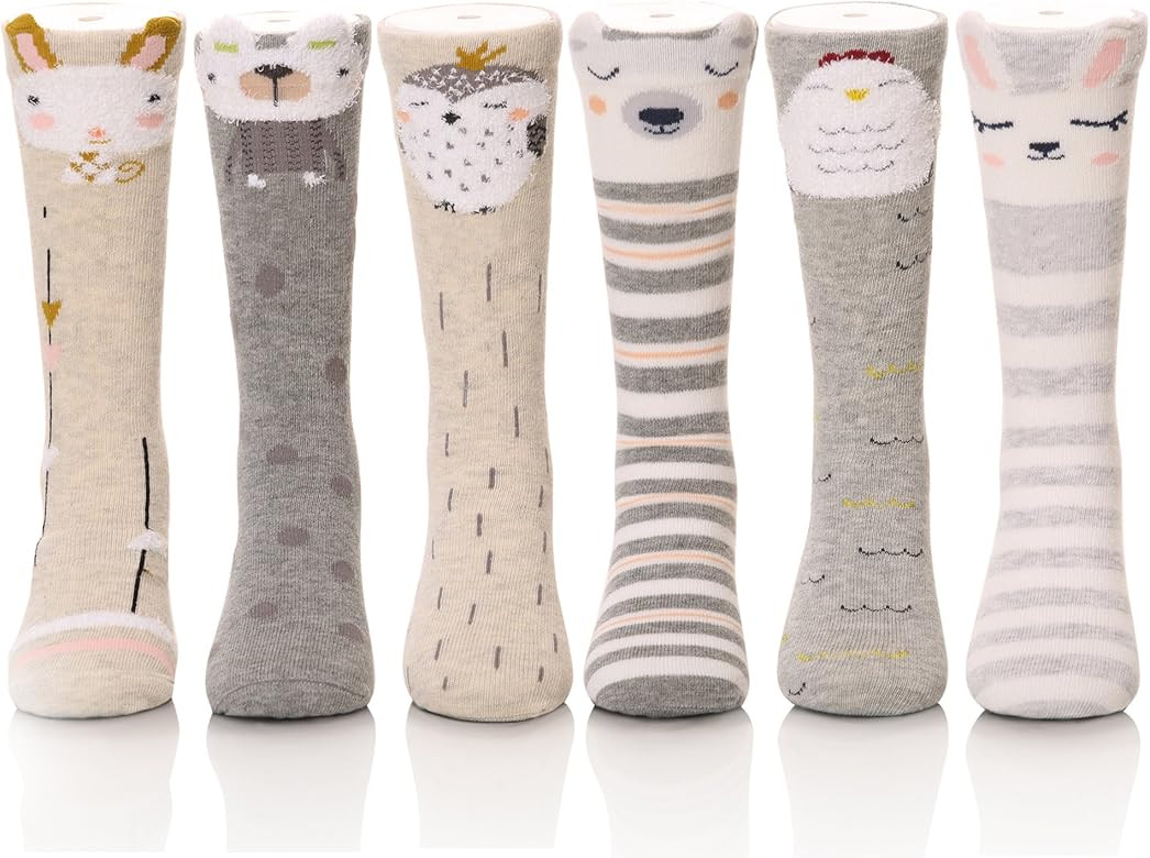 Color City Baby Knee High Socks Animal Warm Cotton Kids Toddler Boys Girls Boot Socks 1-6 Years | Amazon (US)