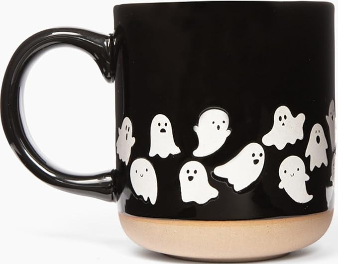 Sweet Water Decor White Ghosts Black Halloween Mugs - Halloween Coffee Mug Dishwasher & Microwave... | Amazon (US)