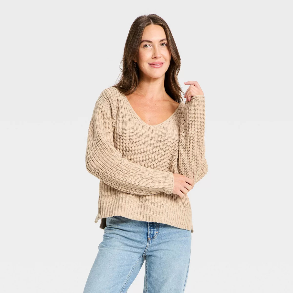 Women's Wide V-Neck Pullover Sweater - Universal Thread™ | Target
