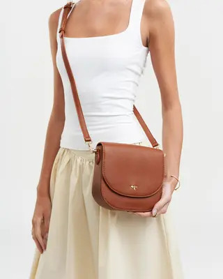 Fable England Beth Saddle Crossbody Purse in Black at Nordstrom | Nordstrom