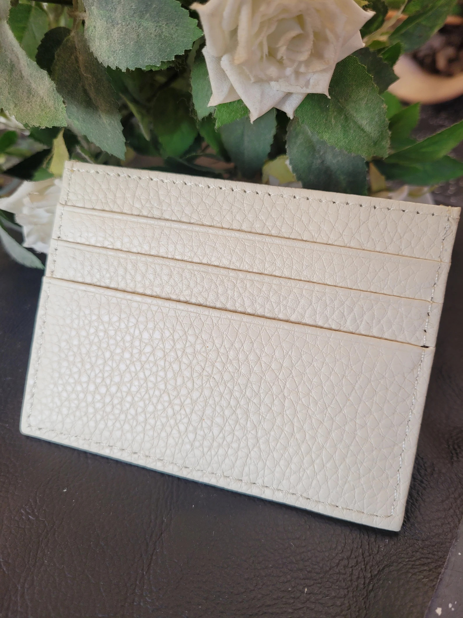 White Cardholder, Leather Wedding Purse, Slim Ivory Card Holder, Real Leather, Cream Credit Card ... | Etsy (US)