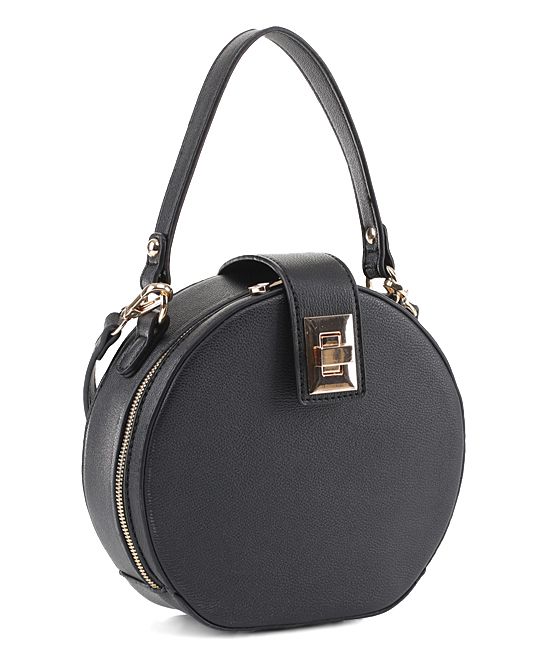 Alyssa Women's Satchels BLACK - Black Top-Handle Circle Crossbody Bag | Zulily