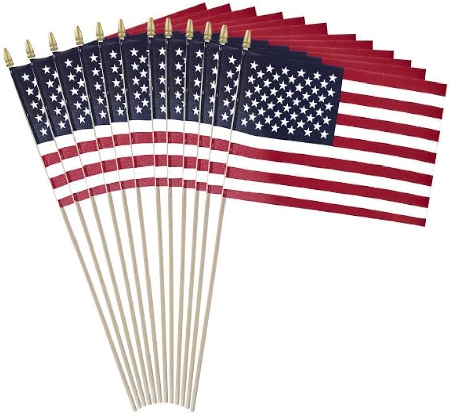 Super Tough American Flag | 1x1.5 FT Outdoor USA Flag | 30" Durable Wooden Stick with Spear Tip |... | Amazon (US)