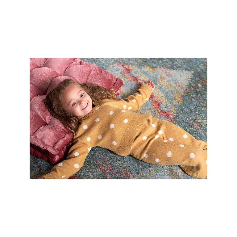 Modern Moments by Gerber Baby & Toddler Girl Jacquard Sweater & Wide-Leg Pant, 2-Piece Outfit Set... | Walmart (US)