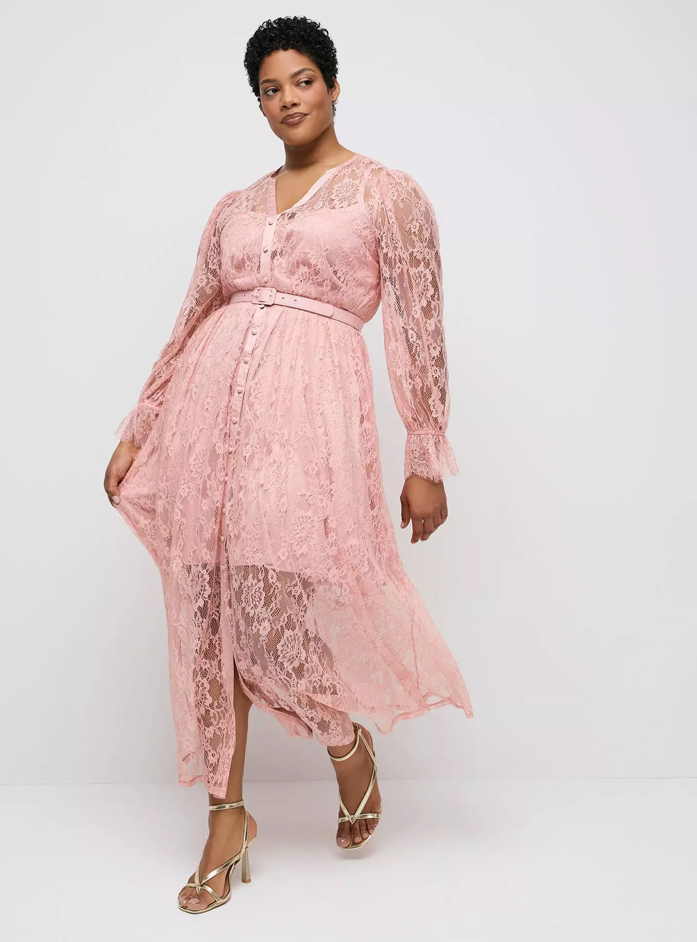 Studio Lace Button-Front Dress | Torrid (US & Canada)