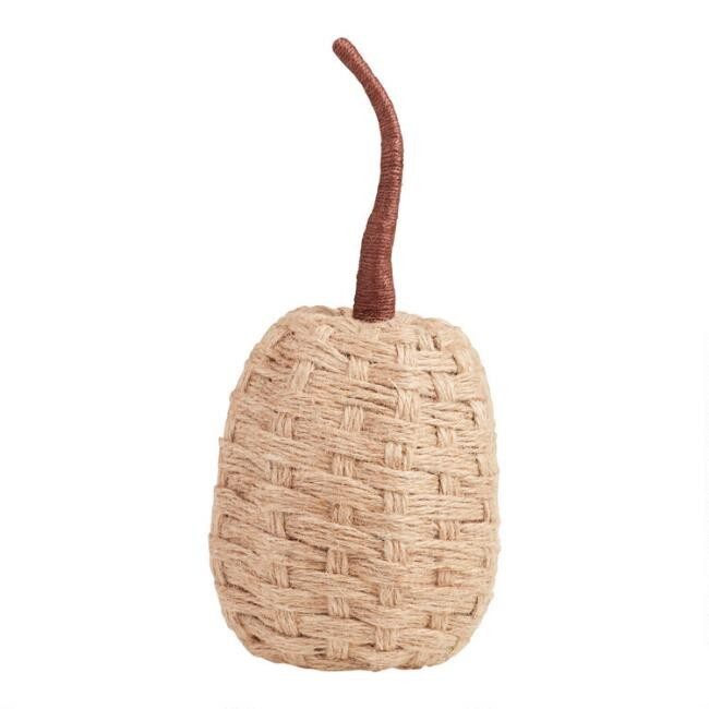 Large Natural Jute Wrapped Pumpkin Decor | World Market