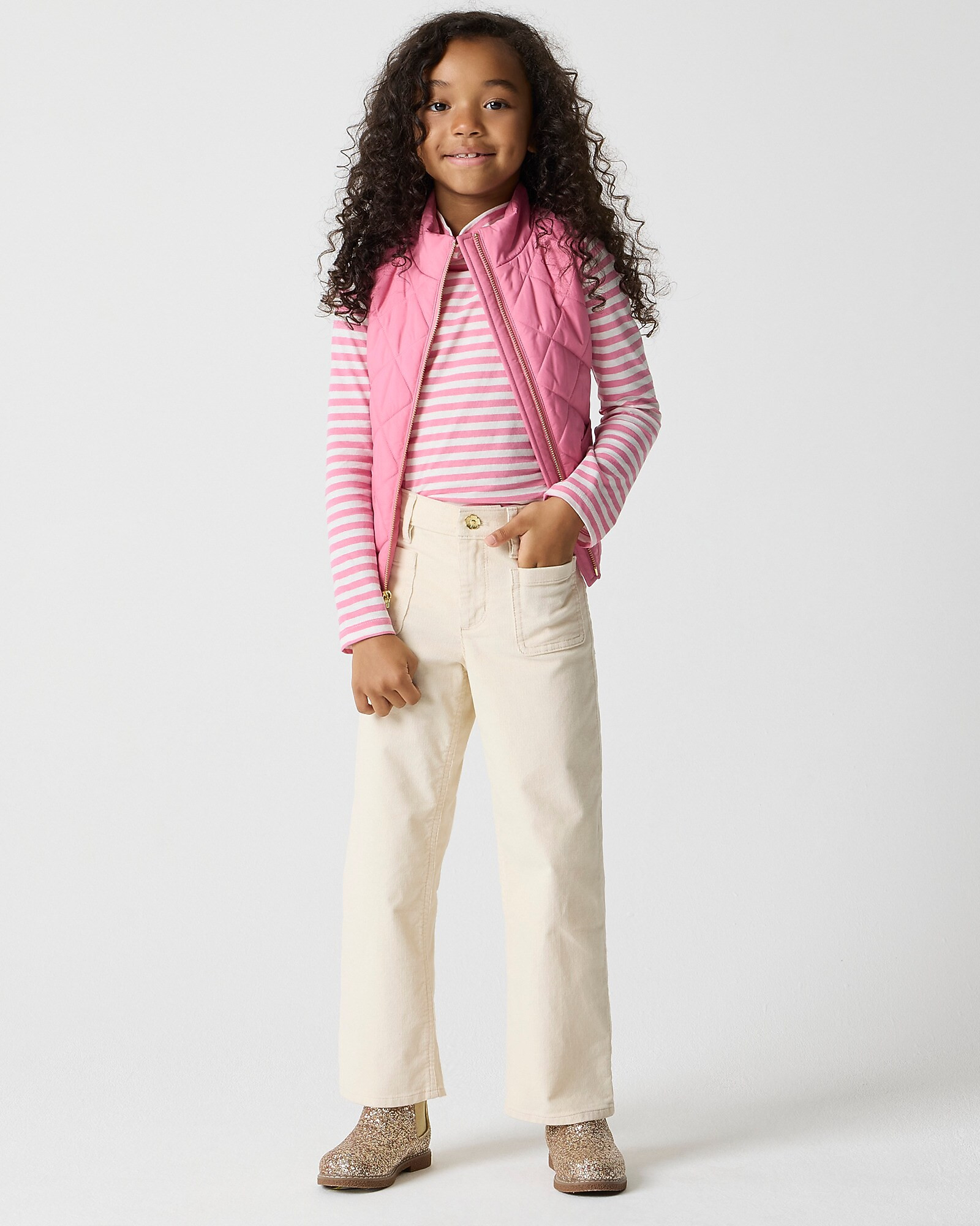 Girls' patch-pocket wide-leg corduroy pant | J.Crew Factory