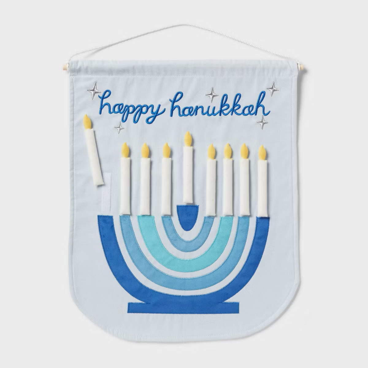 20" Happy Hanukkah Menorah Party Banner Blue - Spritz™ | Target