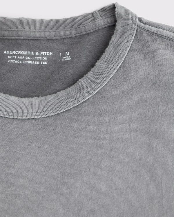 Vintage-Inspired Distressed Tee | Abercrombie & Fitch (US)