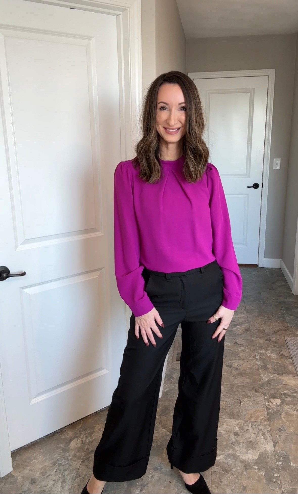 Bright color, easy outfit. This top is such a simple way to add a little life to your workday  

#LTKootd #LTKWorkwear #LTKFindsUnder50