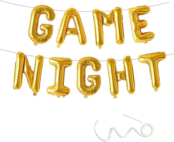 Game Night Balloon Banner,Party Backdrop Photography for Game On Birthday Party Decor Sleepover S... | Amazon (US)