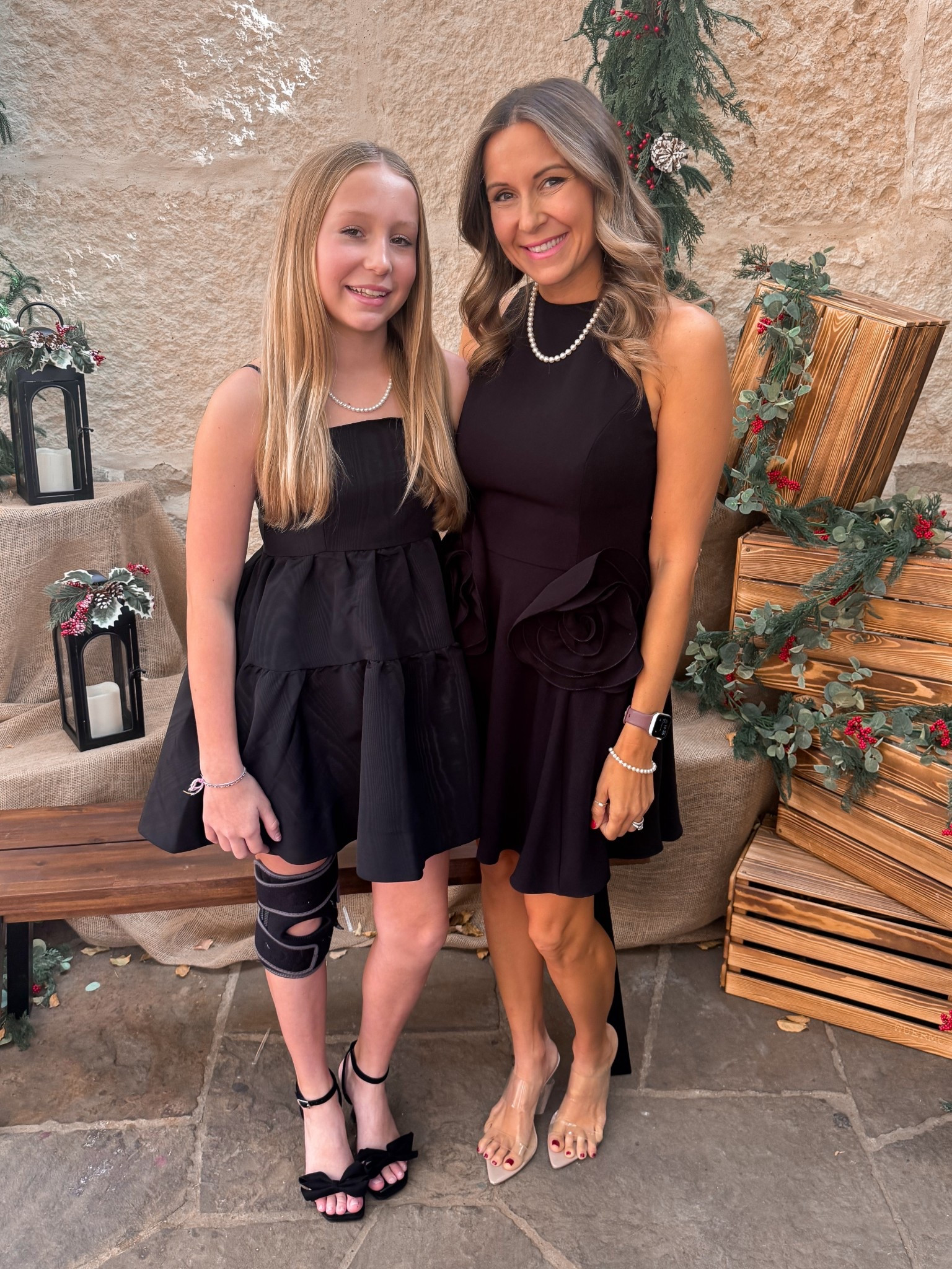 Emma’s dress - 14
My dress - small 

#LTKHoliday #LTKSeasonal #LTKFindsUnder50