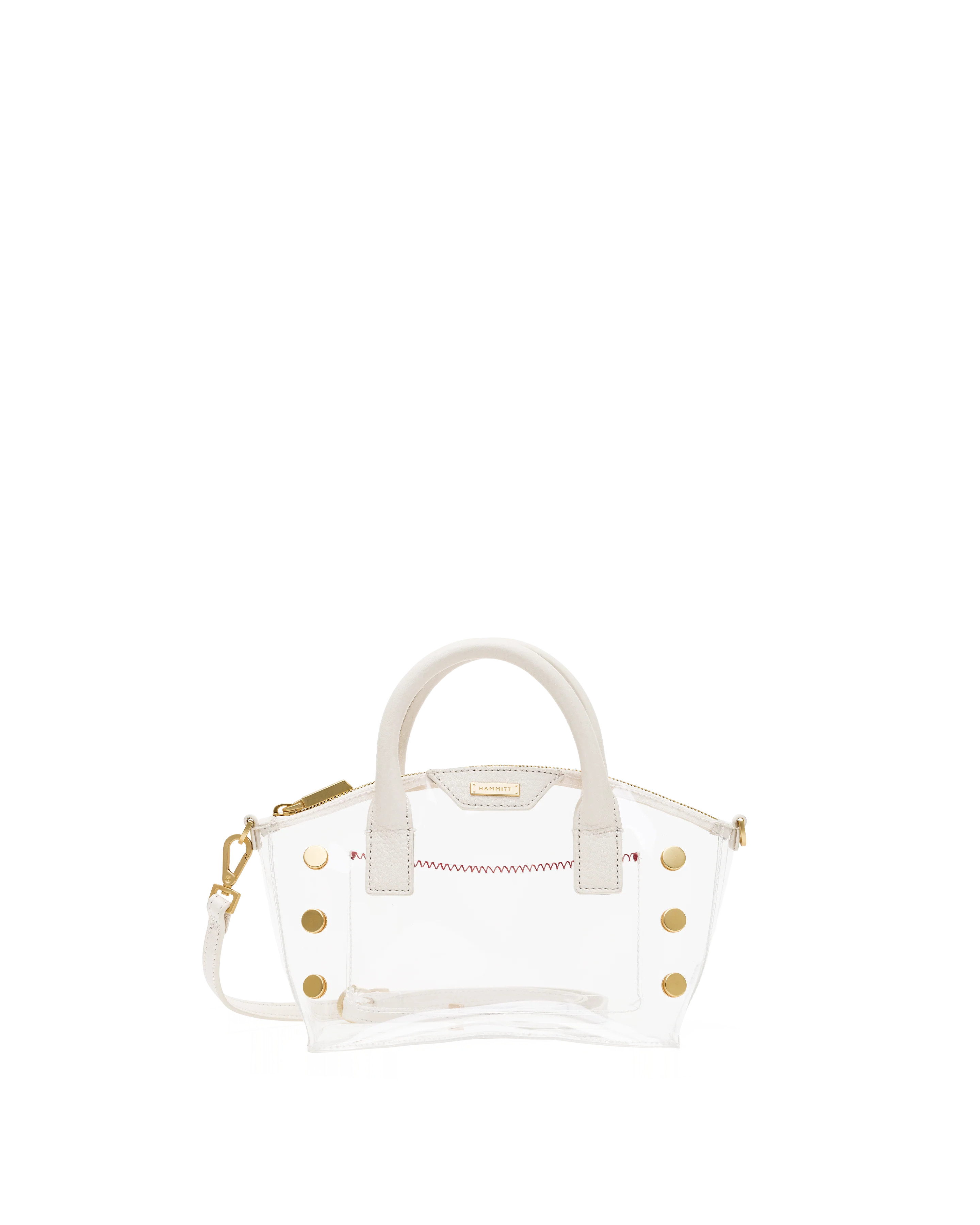 Paula Clear | Calla Lily White/Brushed Gold | Clear Crossbody Bag | 840220529505 | Hammitt (US)