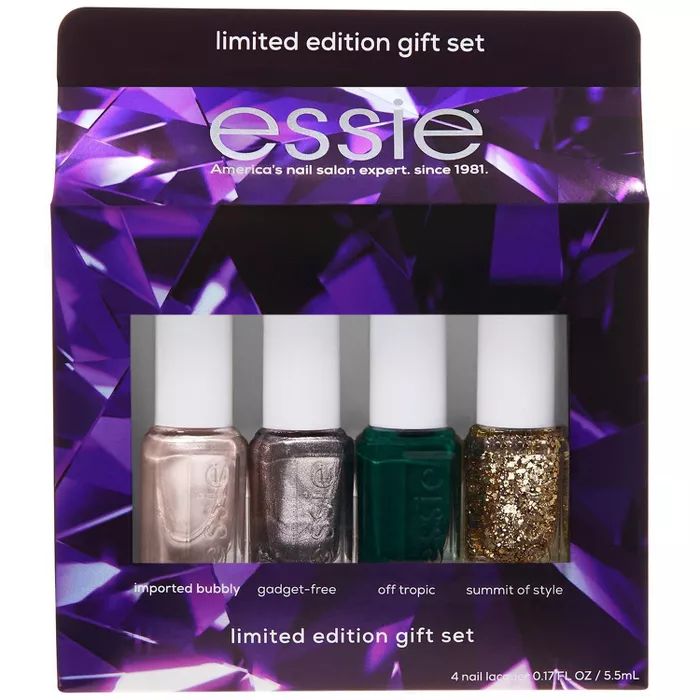 essie Limited Edition Holiday Sparkle Minis Nail Polish Gift Set - 4pc | Target